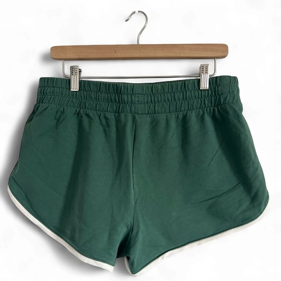 Puma Green Athletic Shorts with White Trim - Picture 2 of 2